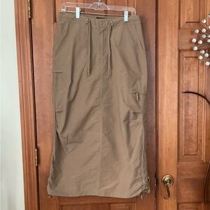 No Boundaries light Tan and darker tan cargo draw string skirts